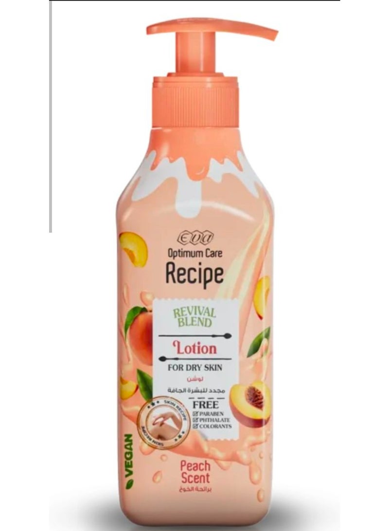 eva lotion for dry skin peach scent 370ml
